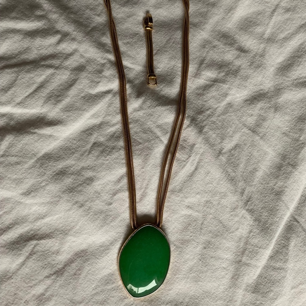 Stella & Dot green statement necklace